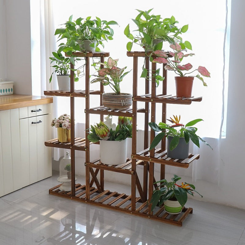 tiered wood plant stand - Gardening Plants And Flowers