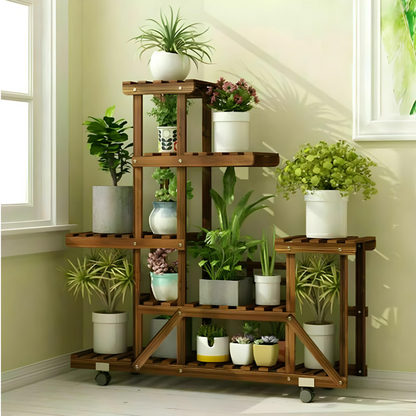 6 tier wood plant stand - Gardening Plants And Flowers