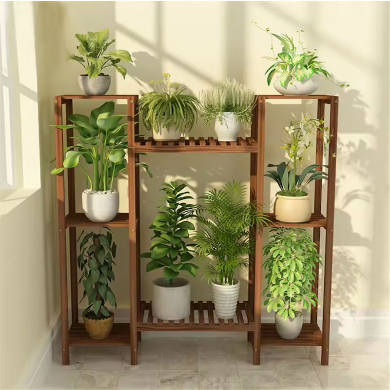 wood plant stand - Gardening Plants And Flowers