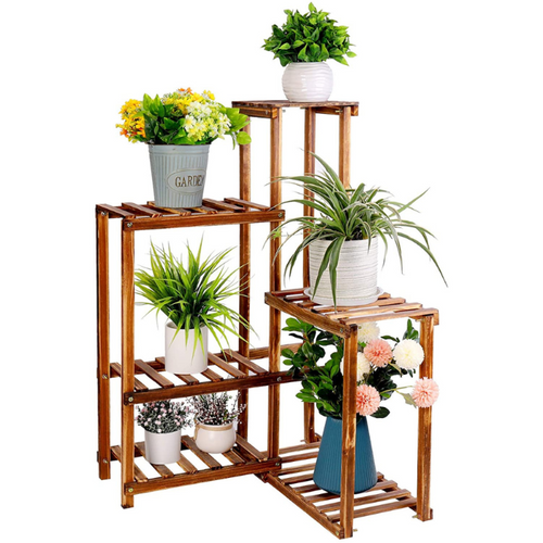 corner wood plant stand - Gardening Plants And Flowers