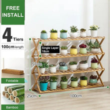 Load image into Gallery viewer, bamboo plant stand - Gardening Plants And Flowers