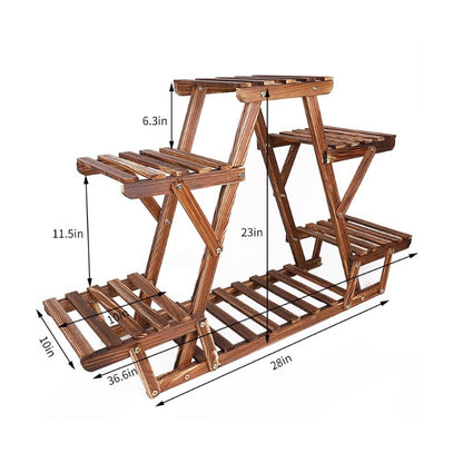 wood rack for plants 6 Tier Wooden Plant Stand Indoor Flower Pot Display Rack – Gardening Plants And Flowers