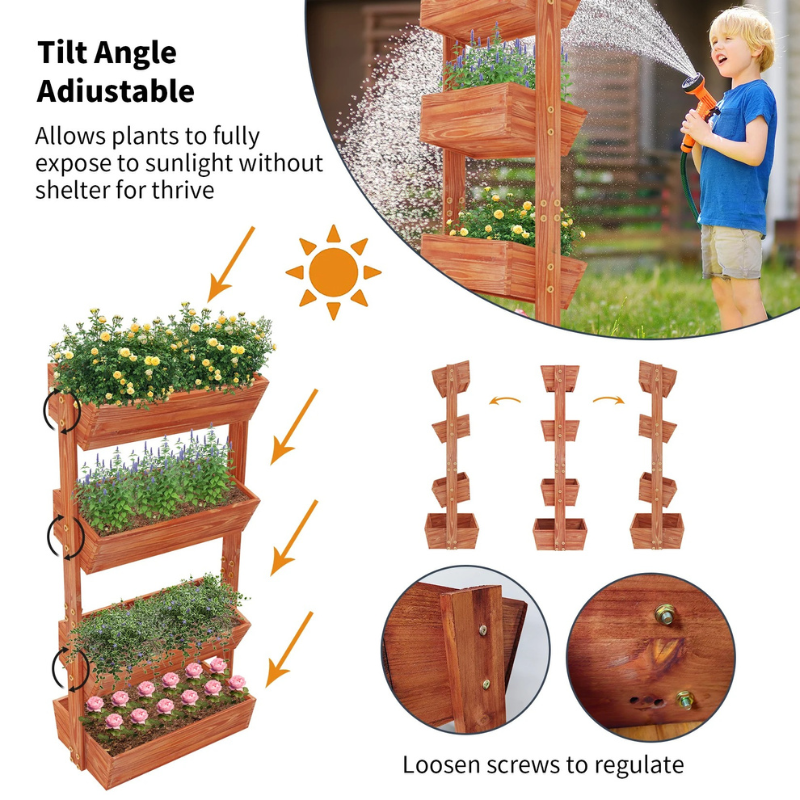 wood planter box garden - Gardening Plants And Flowers