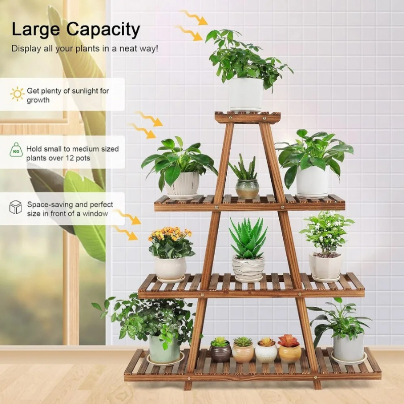 wooden plant stand indoor - Gardening Plants And Flowers