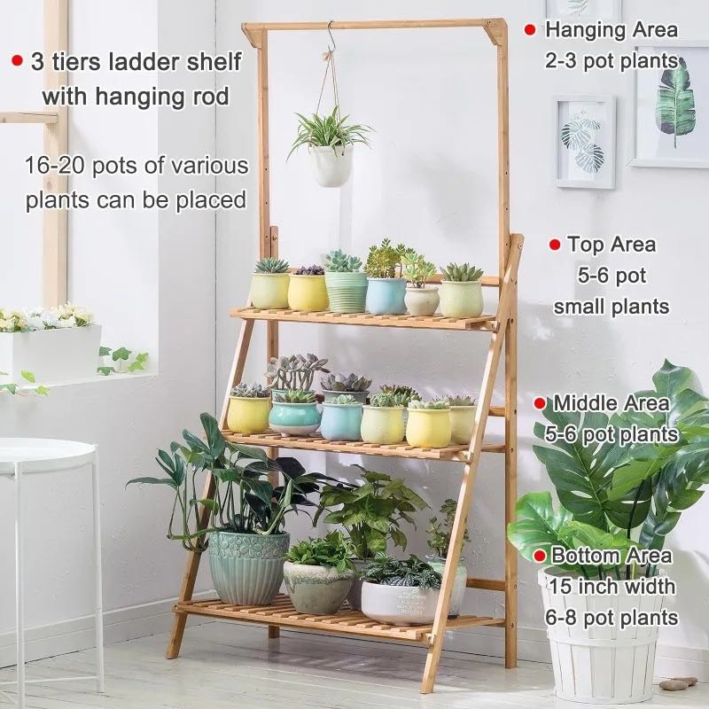 wood plant stand - Gardening Plants And Flowers