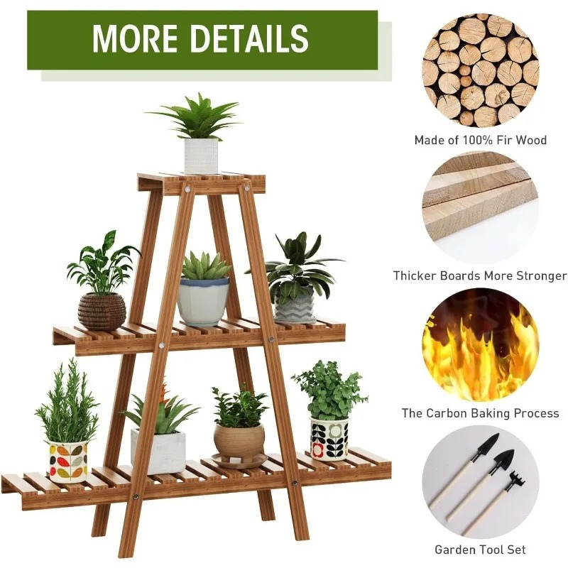 wood plant stand - Gardening Plants And Flowers