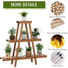 Load image into Gallery viewer, wood plant stand - Gardening Plants And Flowers