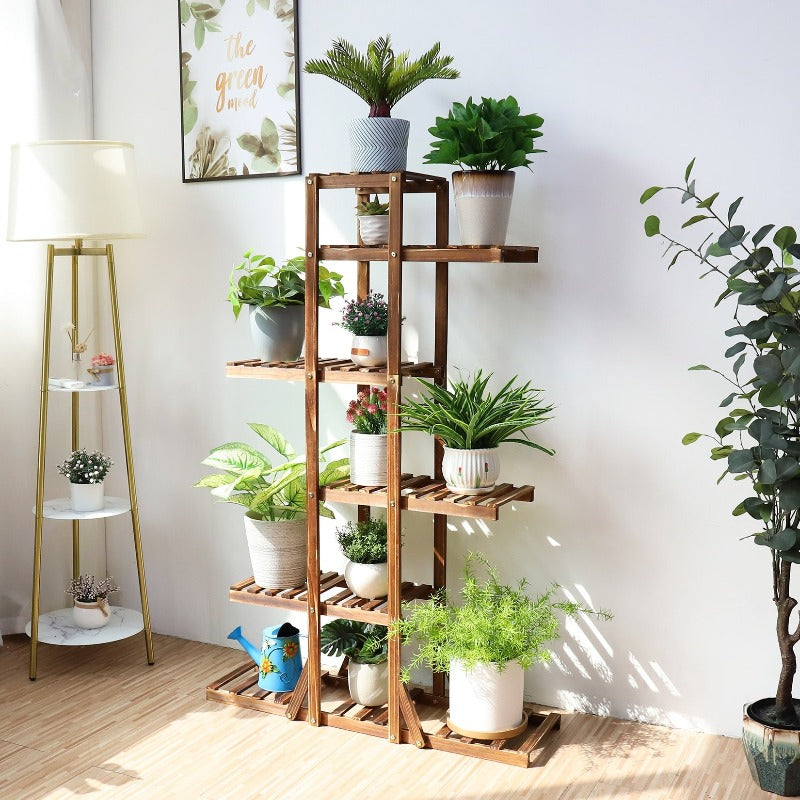 wood plant stand - Gardening Plants And Flowers