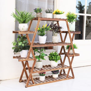 flower pot stand wood - Gardening Plants And Flowers