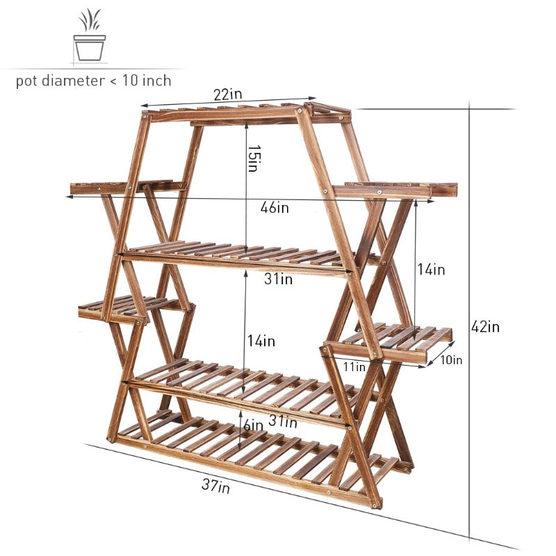 tall wooden plant stand - Gardening Plants And Flowers Online