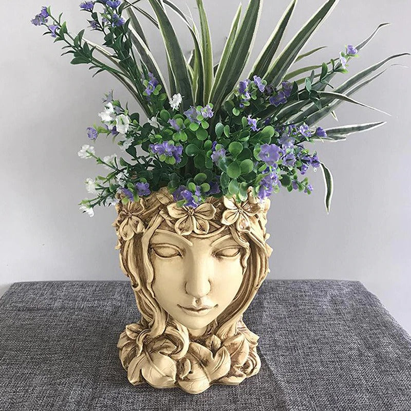 lady head planter pot - Gardening Plants And Flowers